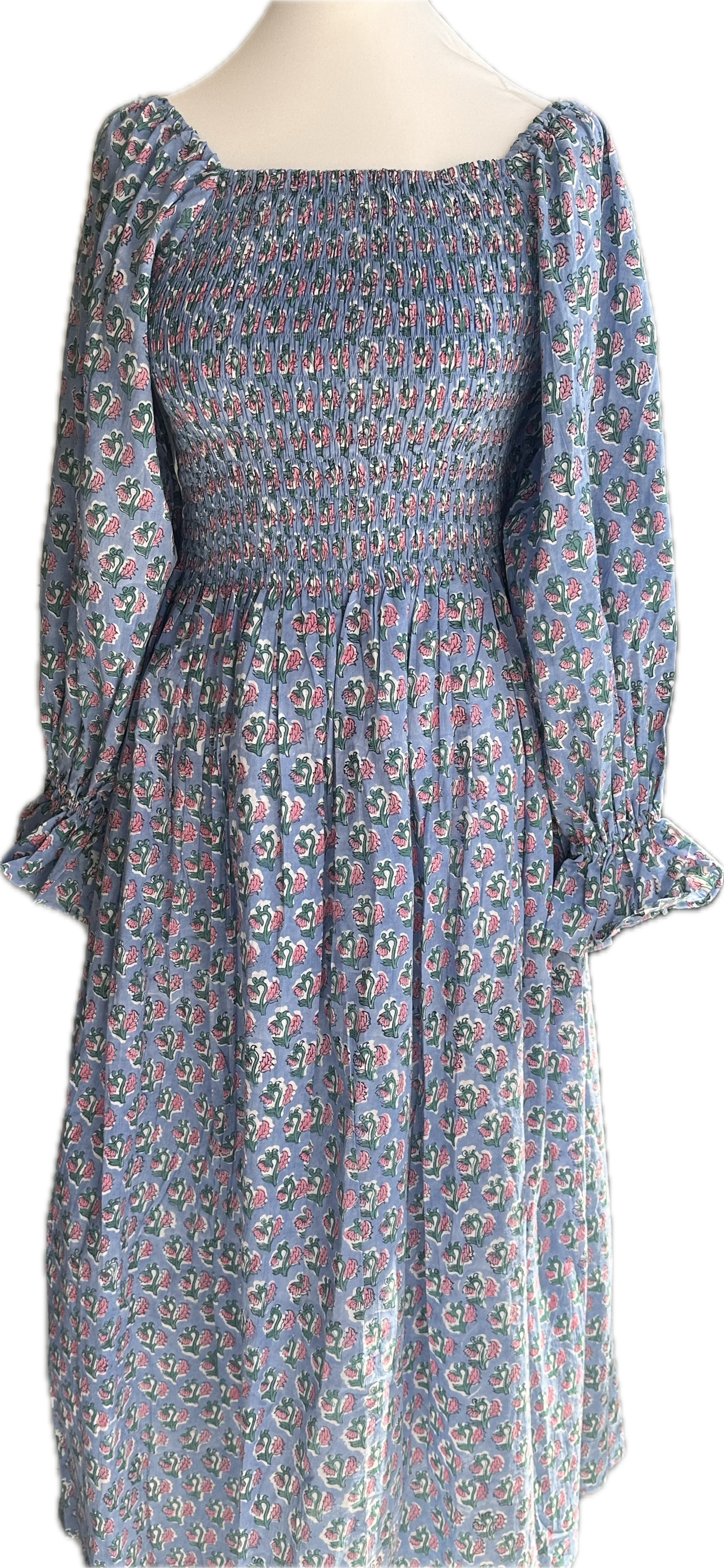 Floral Shirred Maxi Dress