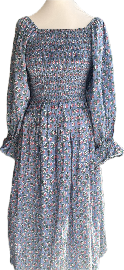 Floral Shirred Maxi Dress