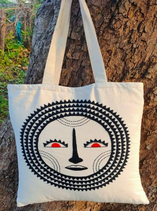 The Sun - Embroidered Tote Bag