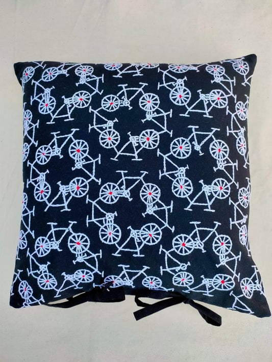 Cycles Merry-go-round - Hand Embroidered Cushion Cover