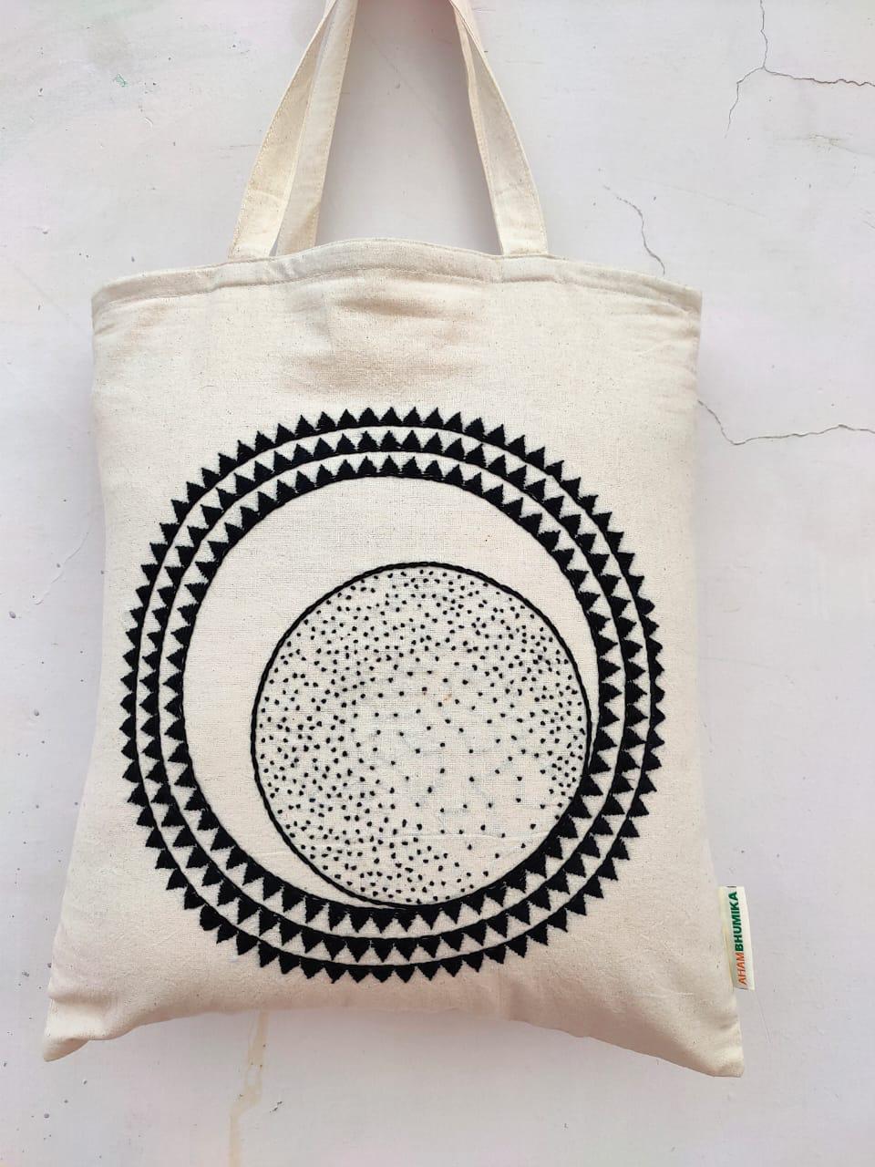 The Moon - Embroidered Tote Bag